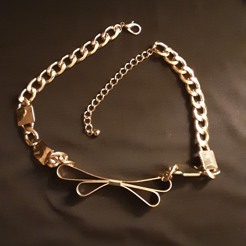 Goldtoned Bow Necklace